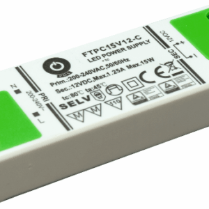 LED Strømforsyning, 12VDC, 15W, POS FTPC15V12-C - KOZ