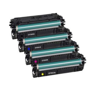 Rabatpakke - HP 508A 4 farver BK-C-M-Y toner Kompatibel 508A 21.000 sider - HP - Kompatibel