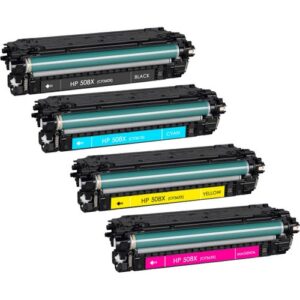 Rabatpakke - HP 508X 4 farver BK-C-M-Y toner Kompatibel 508X 41.000 sider - HP - Kompatibel