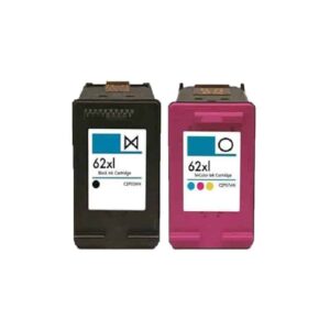 Rabatpakke - HP 62XL 1 x sort 1 x farve Kompatibel HP 62XL 35ml - HP - Kompatibel