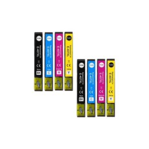 Rabatpakke - Epson 407XL 2 x 4 farver BK-C-M-Y blækpatroner Kompatibel 407XL 256ml - Epson