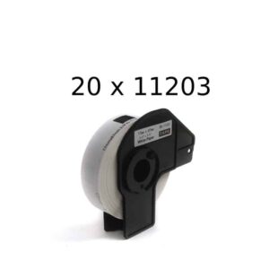 Rabatpakke - 20 stk Brother DK11203 etiketter Kompatibel 300 stk 17 x 87mm - Brother - Kompatibel