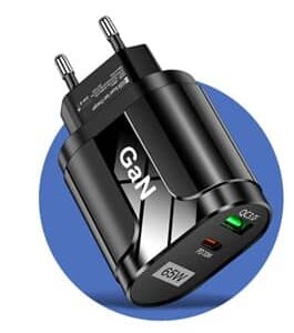 Oplader 65W Super Fast Charger med USB-A og USB-C - Devia