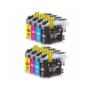 Rabatpakke - Brother LC123 2 x 4 farver BK-C-M-Y. Kompatibel LC123 4,800 sider - Brother