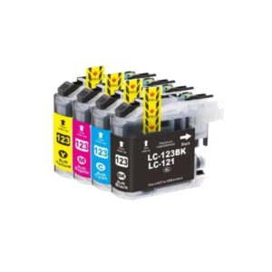 Rabatpakke - Brother LC123 4 farver BK-C-M-Y Kompatibel LC123 2.400 sider - Brother