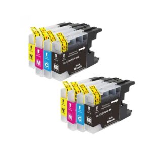 Rabatpakke - Brother LC1240 2 x 4 farver BK-C-M-Y Kompatibel LC1240 100 ml - Brother