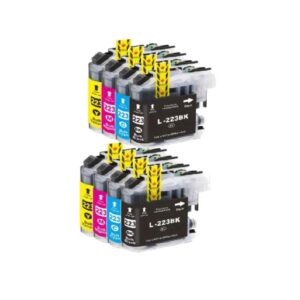 Rabatpakke - Brother LC223 2 x 4 farver BK-C-M-Y. Kompatibel LC223 4.400 sider - Brother