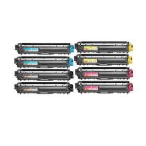 Rabatpakke - Brother TN241 / TN245 2 x 4 farver BK-C-M-Y Kompatibel TN241 13.400 sider - Brother