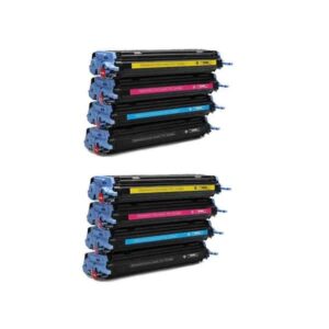 Rabatpakke - HP 124A 2 x BK-C-M-Y kompatibel 124A 17.000 sider - HP - Kompatibel