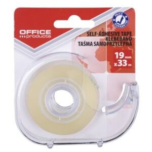 Tapedispenser transparent med inkluderet tape 19mm x 33m - D.rect