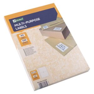 Universaletiketter 210 x 148mm - 2 stk pr ark, 100 ark, i alt 200 labels - NoName