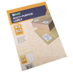 Universaletiketter 105 x 148mm - 4 stk pr ark, 100 ark i alt, 400 labels - NoName