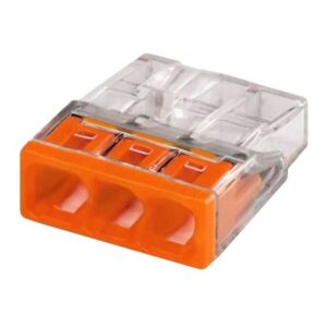 Samlemuffe, skrueløs, 3x2,5mm2, Wago 2273-203, 100 stk. - KOZ