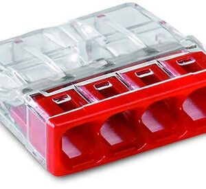 Samlemuffe, skrueløs, 4x2,5mm2, Wago 2273-204 - KOZ