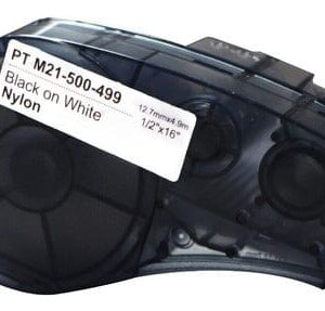 Brady B-499 Tape sort tekst på hvid  12,7mm x 4,88m  Kompatible - INKpartner ApS