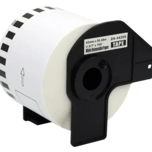 Brother DK44205 selvklæbende etiketter aftagelige  62mm x 30,5 meter  Kompatibel - INKpartner ApS