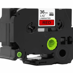 Brother Tze-461 Tape Sort tekst på rød tape  36mm x 8m  Uoriginal - INKpartner ApS