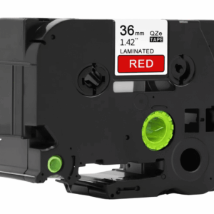 Brother Tze-465 Tape Hvid tekst på rød tape  36mm x 8m  Uoriginal - INKpartner ApS