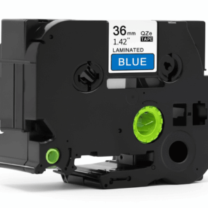 Brother Tze-565 Tape Hvid tekst på blå tape  36mm x 8m  Uoriginal - INKpartner ApS