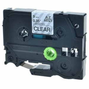 Brother TZe121 Tape sort tekst på gennemsigtig tape  9mm x 8m  Uoriginal - INKpartner ApS