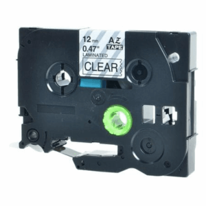 Brother TZe131 Tape sort tekst på gennemsigtig tape  12mm x 8m  Uoriginal - INKpartner ApS