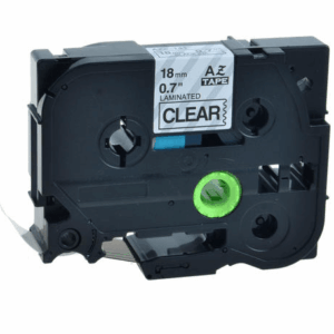 Brother TZe141 Tape sort tekst på gennemsigtig tape  18mm x 8m  Uoriginal - INKpartner ApS