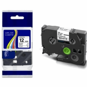 Brother TZe231 Tape sort tekst på hvid  12mm x 8m  Uoriginal - INKpartner ApS