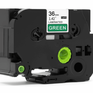 Brother TZe765 Tape Hvid tekst på grøn tape  36mm x 8m  Uoriginal - INKpartner ApS