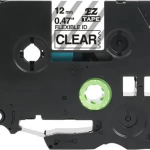 Brother TZeFX131 Tape sort tekst på klar tape Fleksibel  12mm x 8m  Uoriginal - INKpartner ApS