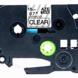 Brother TZeFX141 Tape sort tekst på klar tape Fleksibel  18mm x 8m  Uoriginal - INKpartner ApS