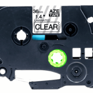 Brother TZeFX161 Tape sort tekst på klar tape Fleksibel  36mm x 8m  Uoriginal - INKpartner ApS