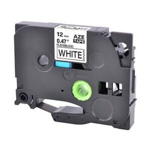 Brother TZeFX231 Tape sort tekst på hvid Fleksibel  12mm x 8m  Uoriginal - INKpartner ApS