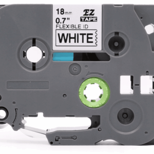 Brother TZeFX241 Tape sort tekst på hvid tape Fleksibel  18mm x 8m  Uoriginal - INKpartner ApS