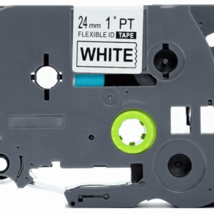 Brother TZeFX251 Tape sort tekst på hvid tape Fleksibel  24mm x 8m  Uoriginal - INKpartner ApS