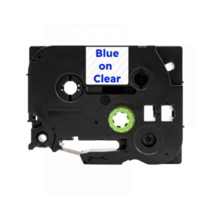 Brother Tze163 Blå på gennemsigtig standardtape kompatibel 36mm x 8m - Brother - kompatibel