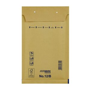 Brun Boblekuverter AIRMAX Nr. 12 - 140 x 225 mm. - 200 stk - INKpartner ApS
