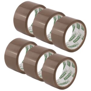 Brun Pakketape 6 stk brun - 48mm x 50m - INKpartner ApS
