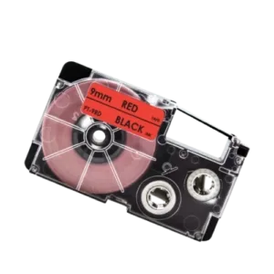 Casio XR-9RD Sort tekst / Rød tape 9 mm x 8 m tape - Kompatibel - INKpartner ApS