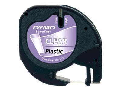 dymo-12267-sort-pa-klar-plastiktape-12-mm-s0721530-kompatibel-908209 Dymo 12267 sort på klar plastiktape 12 mm S0721530 - Kompatibel - INKpartner ApS