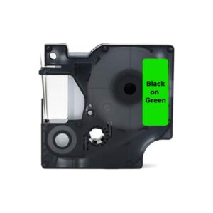 Dymo 53719 sort på grøn tape - Kompatibel S0720990 - 24mm x 7m - Dymo - Kompatibel