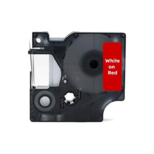 Dymo 45817 hvid på rød tape - Kompatibel S0720910 - 19mm x 7m - Dymo - Kompatibel