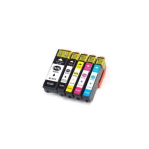 Rabatpakke - Epson 33XL 5 farver BK-PBK-C-M-Y blækpatroner Kompatibel 33XL - 78,2 ml - Epson - Kompatibel