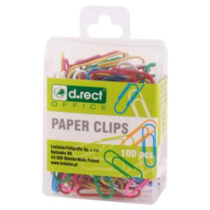 Papirclips 28 mm - Farvede Clips, 1 Pakke á 100 Stk. - D.rect