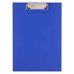 Clipboard A4 med forside, blå med klemme - D.rect