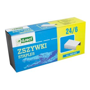Hæfteklammer 24/6 til 30 Ark - Pakke med 1000 Klammer - D.rect