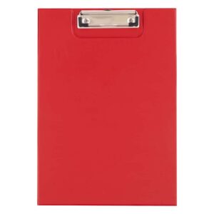 Clipboard A4 med forside og rød klemme - D.rect