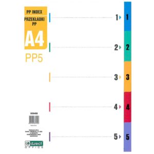 A4 Faneblade 1-5 i plastik - D.rect