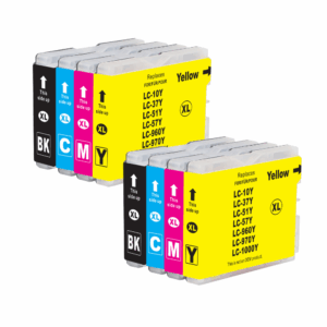 Pakke sæt Brother LC1000  4 farver 2x BK-C-M-Y  alternativ - INKpartner ApS