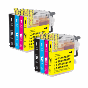 Pakke sæt Brother LC1100  4 farver 2x BK-C-M-Y  alternativ - INKpartner ApS