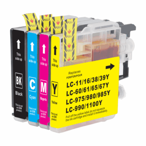 Pakke sæt Brother LC1100  4 farver BK-C-M-Y  alternativ - INKpartner ApS